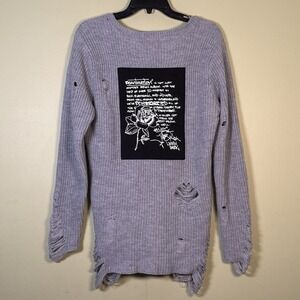 MAO Distressed Linkin Park Reanimation Unisex  M Grey Sweater Streetwear Rare